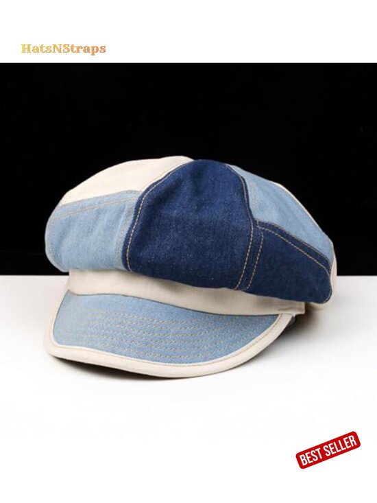 Cotton Blend Newsboy Cap Adjustable Drawstring Classic Painter Hat main image 4